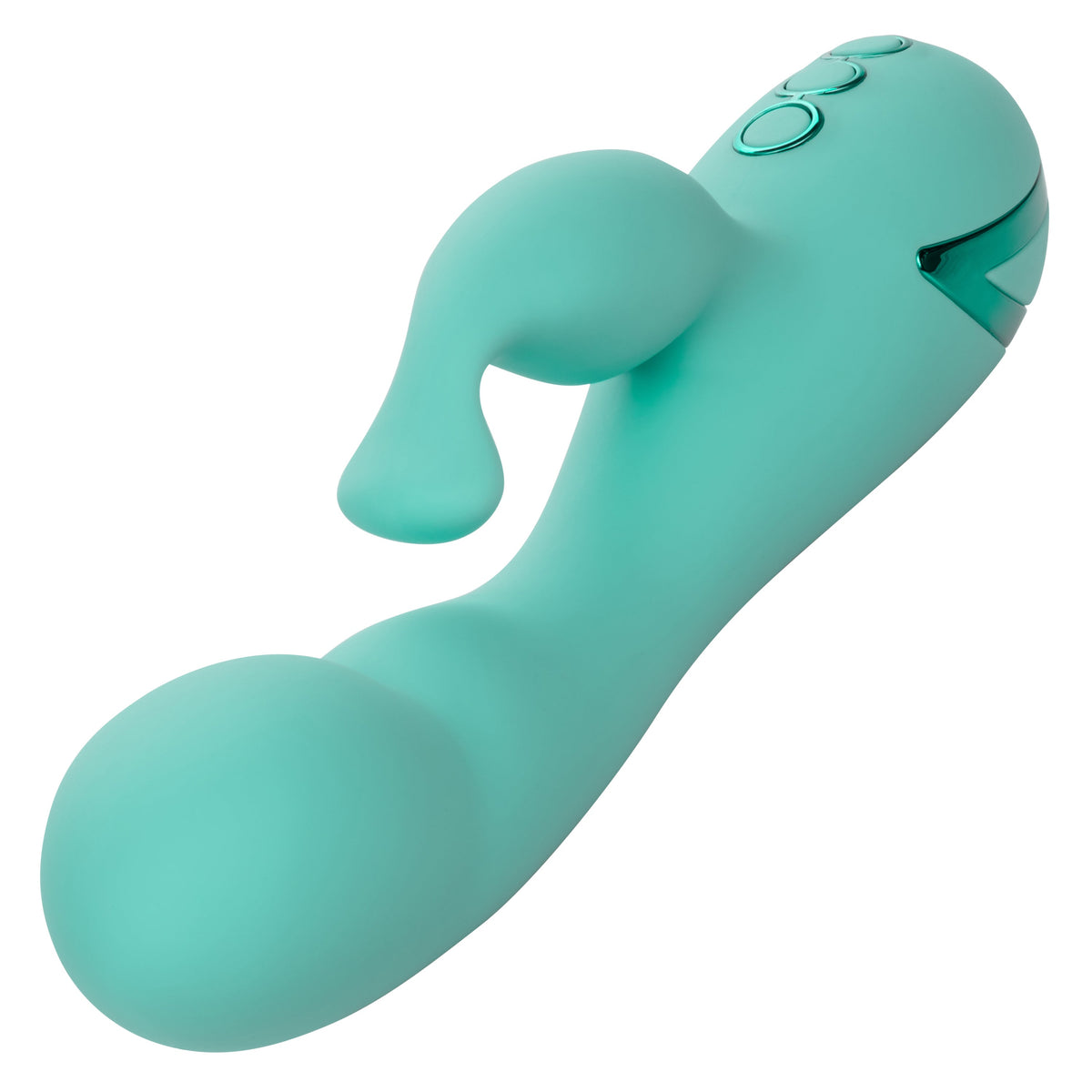 California Dreaming Tahoe Temptation Silicone Massager in Aqua Blue with Dual Vibration and Pinpoint Teaser > Vibrators > Ladies > Rabbit - Tophatter Daily Deals