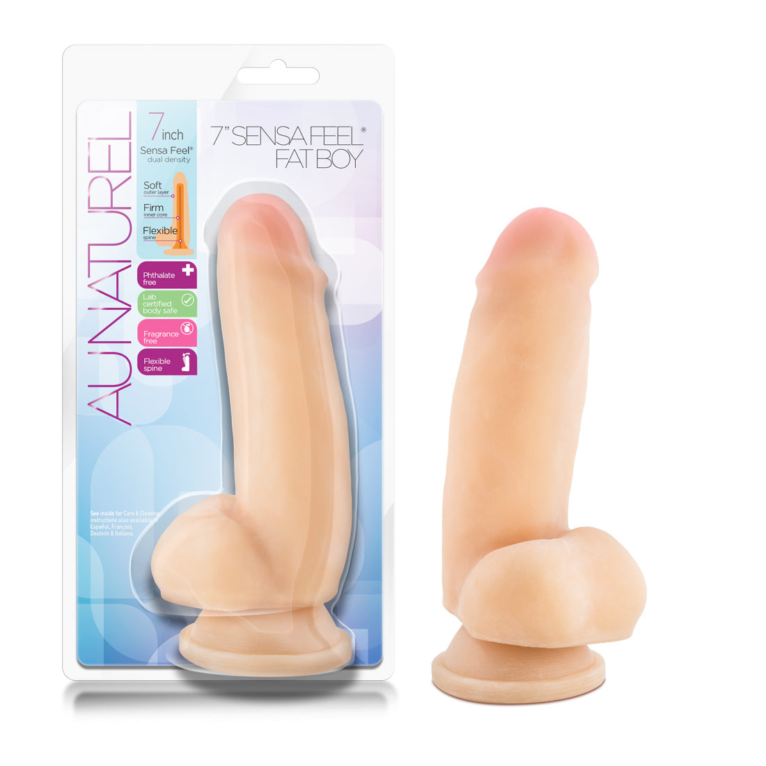 Au Naturel 7 Inch Sensa Feel Fat Boy Dildo Beige > Dildos > Realistic Dildos - Tophatter Daily Deals