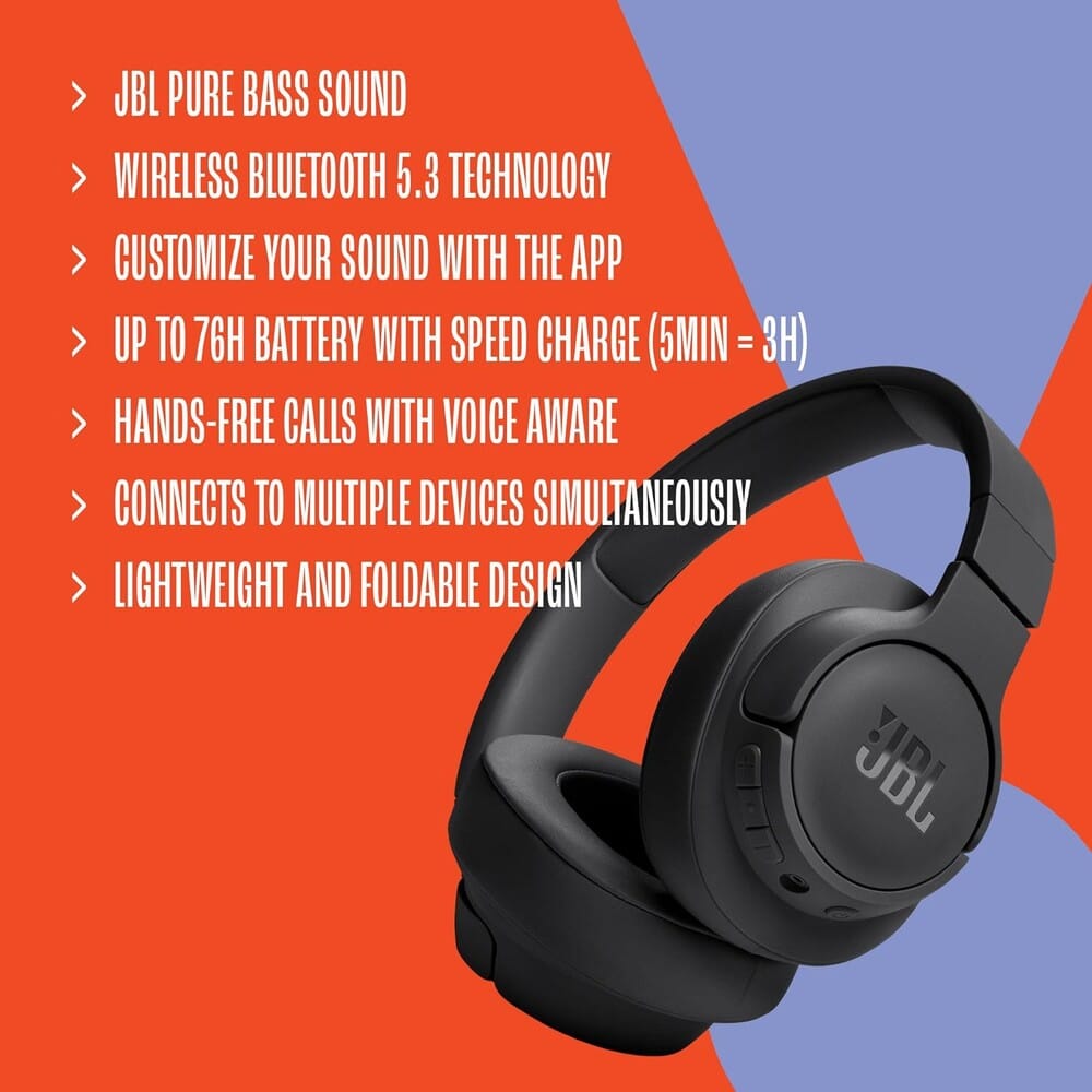 JBL Tune 720BT - Wireless Over-Ear Headphones Over-Ear Headphones - Tophatter Daily Deals