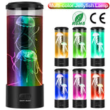Jellyfish Lava Lamp Multicolor Changing Mood Night Light Indoor Lighting - Tophatter Daily Deals