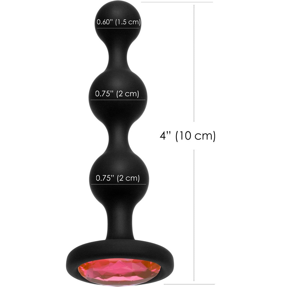 Booty Bling Jewelled Silicone Anal Beads in Pink Anal Sex Toys - Tophatter Daily Deals