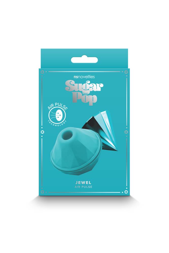 NS Novelties - Sugar Pop - Jewel Air Pulse Clitoral Stimulator - Teal Sex Toy - Tophatter Daily Deals
