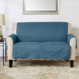 Medallion Solid Furniture Protector - Elenor Collection Loveseat Smoke Blue Ivory Furniture & Decor - Tophatter Daily Deals