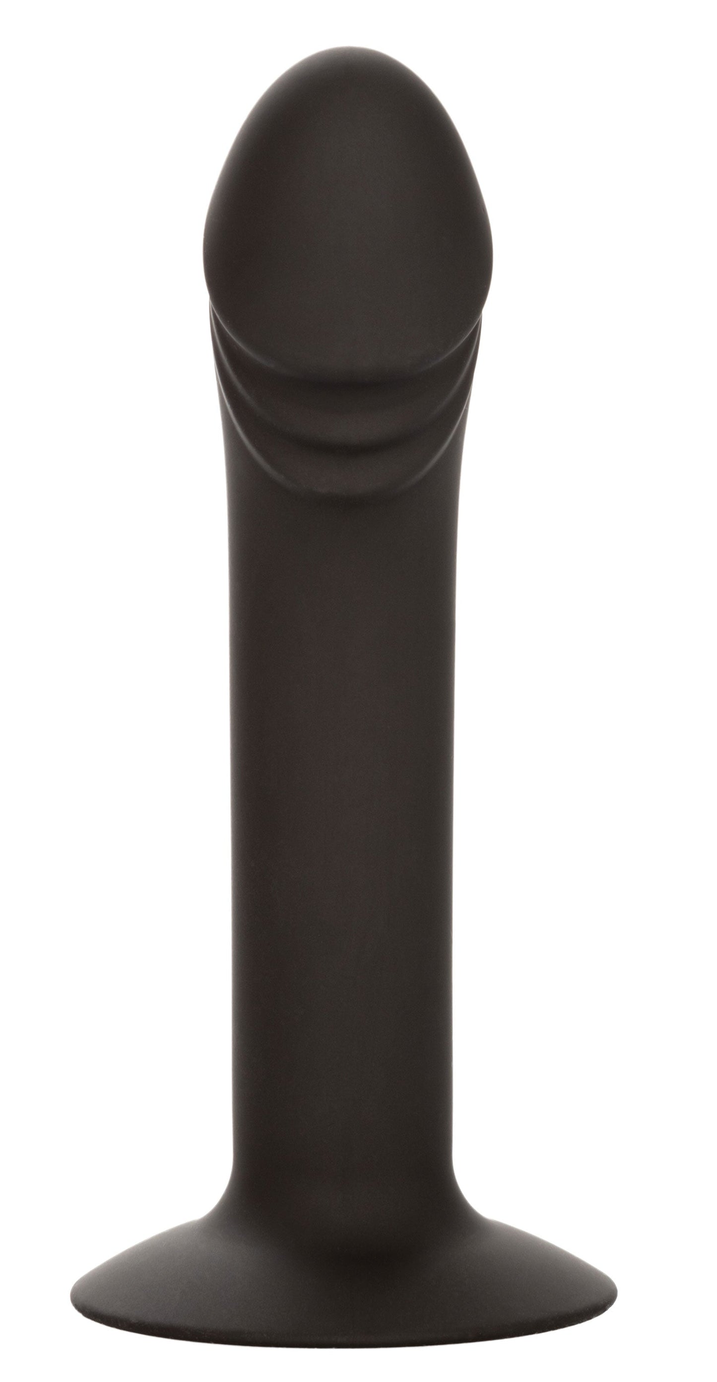 CalExotics Silicone Curved Anal Stud Black Smooth Silicone with Suction Cup Base 5 Inch > Anal Range > Butt Plugs - Tophatter Daily Deals