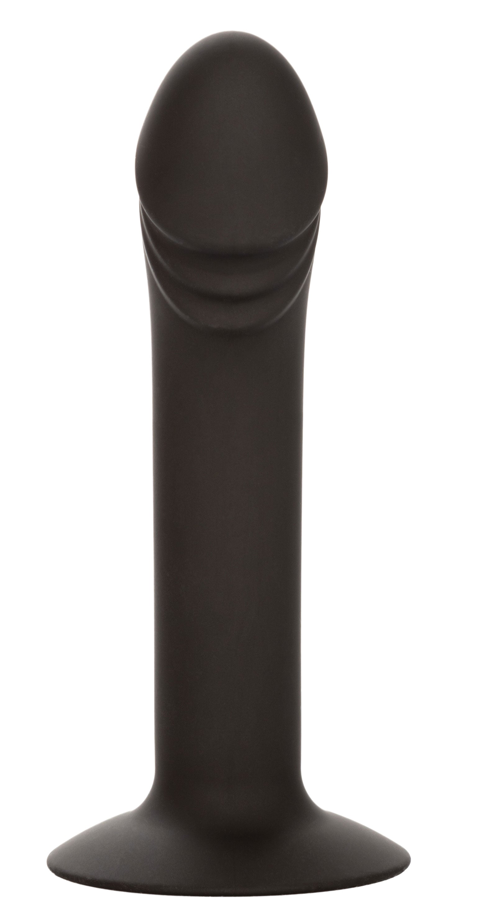 CalExotics Silicone Curved Anal Stud Black Smooth Silicone with Suction Cup Base 5 Inch > Anal Range > Butt Plugs - Tophatter Daily Deals