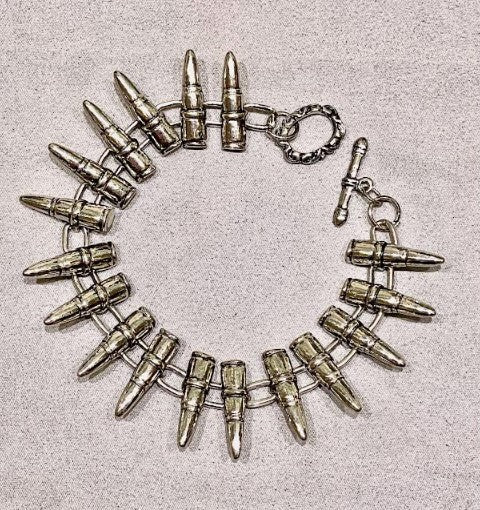 CIRCLE OF METAL BULLET SHAPED BRACELETS - Tophatter Daily Deals