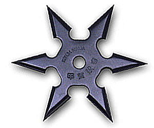 6 Point Throwing Star - Black Collectible Weapons - Tophatter Daily Deals
