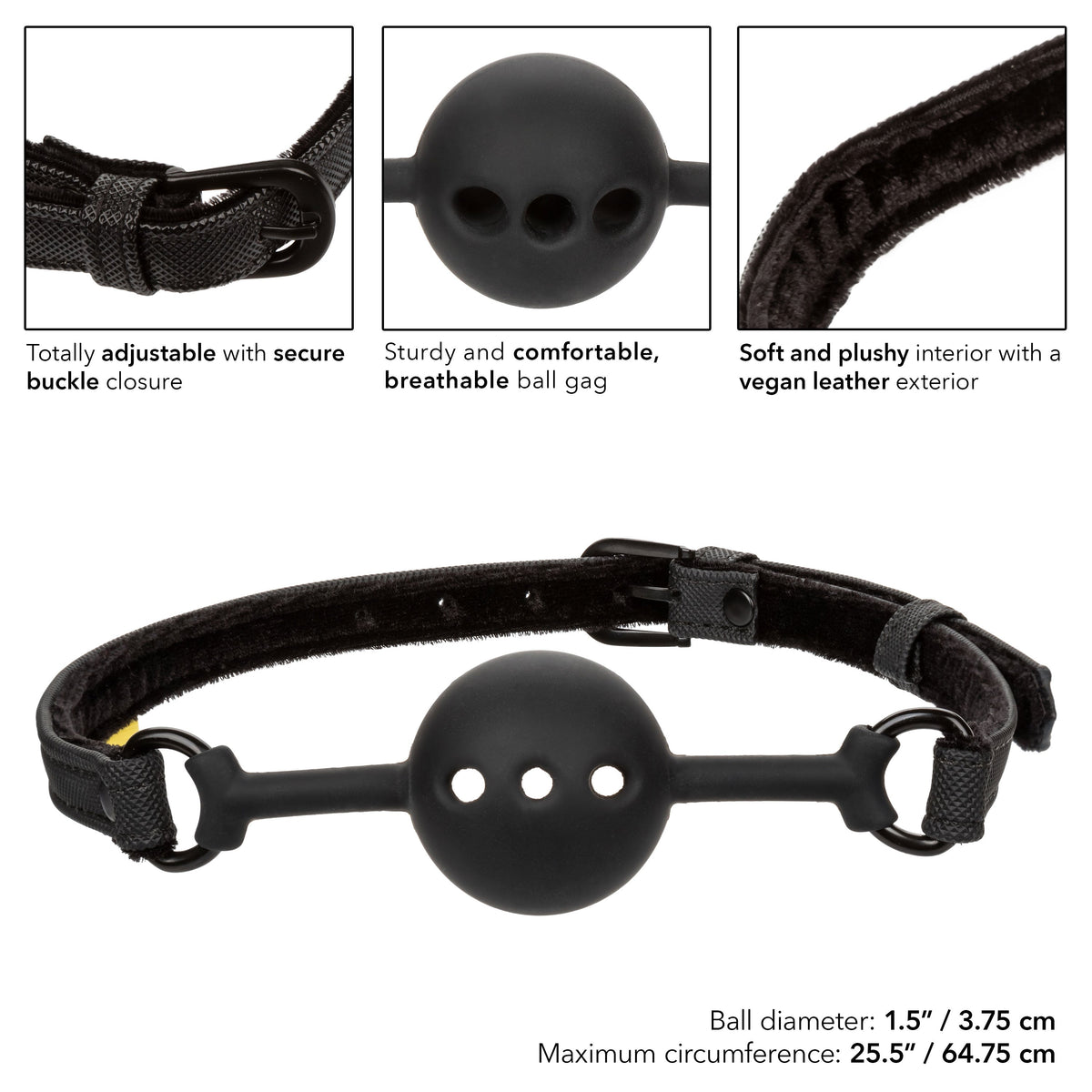 Boundless Breathable Ball Gag – Adjustable Ball Gag > Bondage Gear > Gags and Bits - Tophatter Daily Deals