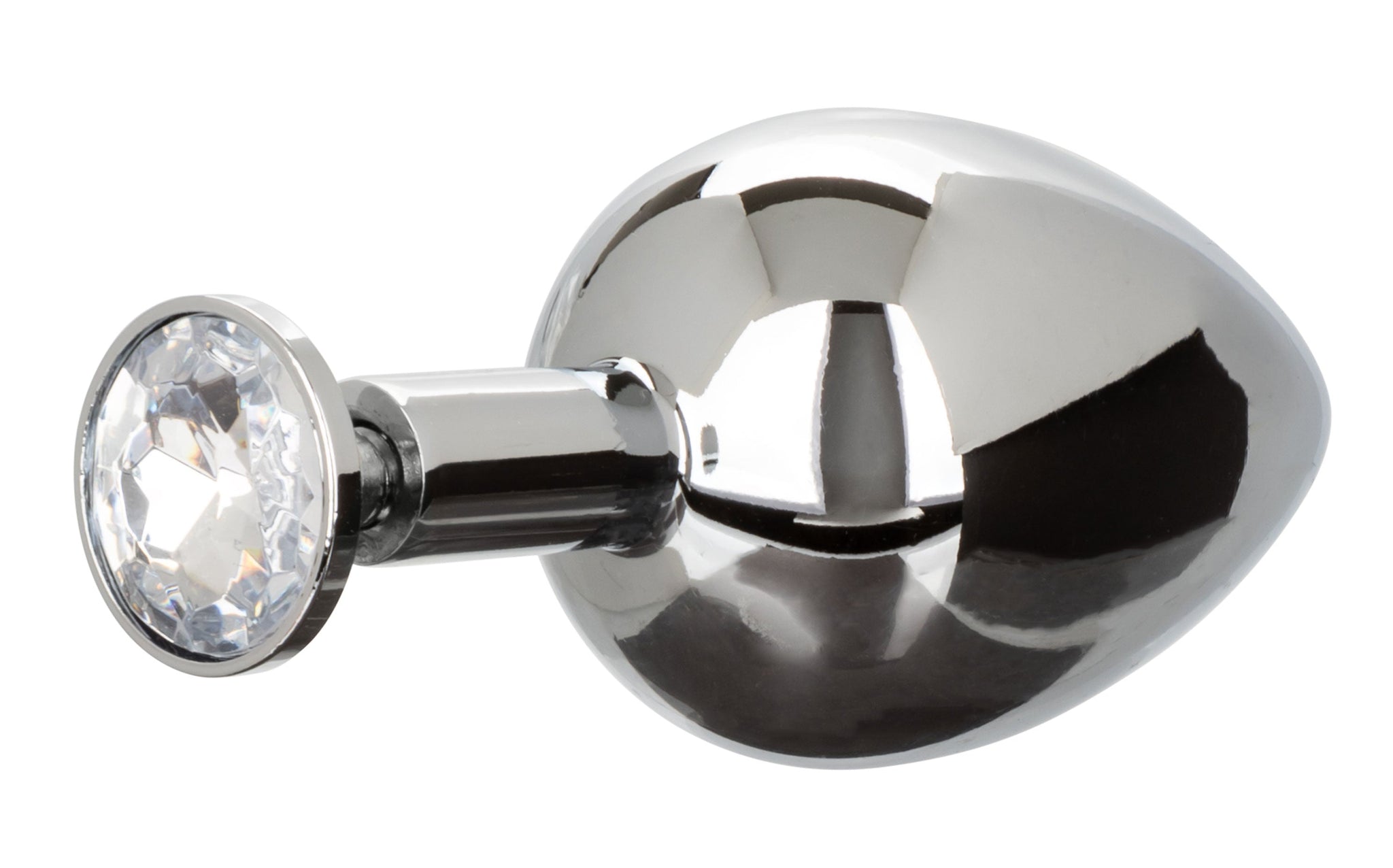 Star Fucker XL Teardrop Plug Black Silicone and Silver Metal Dual Enhancer with Sparkling Gem Accent > Anal Range > Prostate Plugs - Tophatter Daily Deals