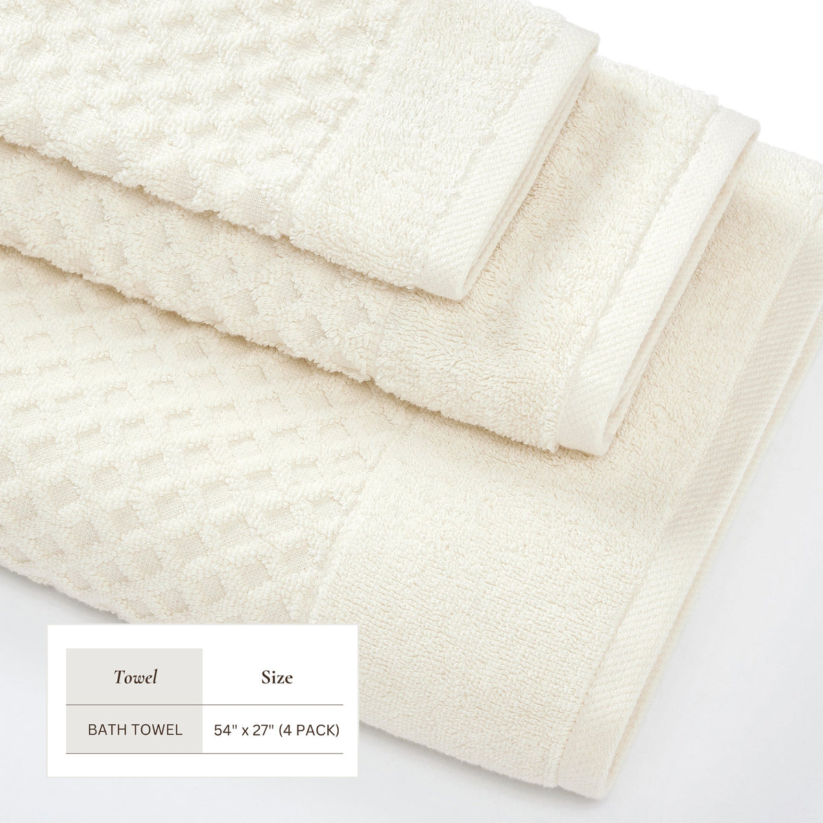 Cotton Diamond Waffle Weave Bath Towel Set - Grayson Collection Bath - Tophatter Daily Deals