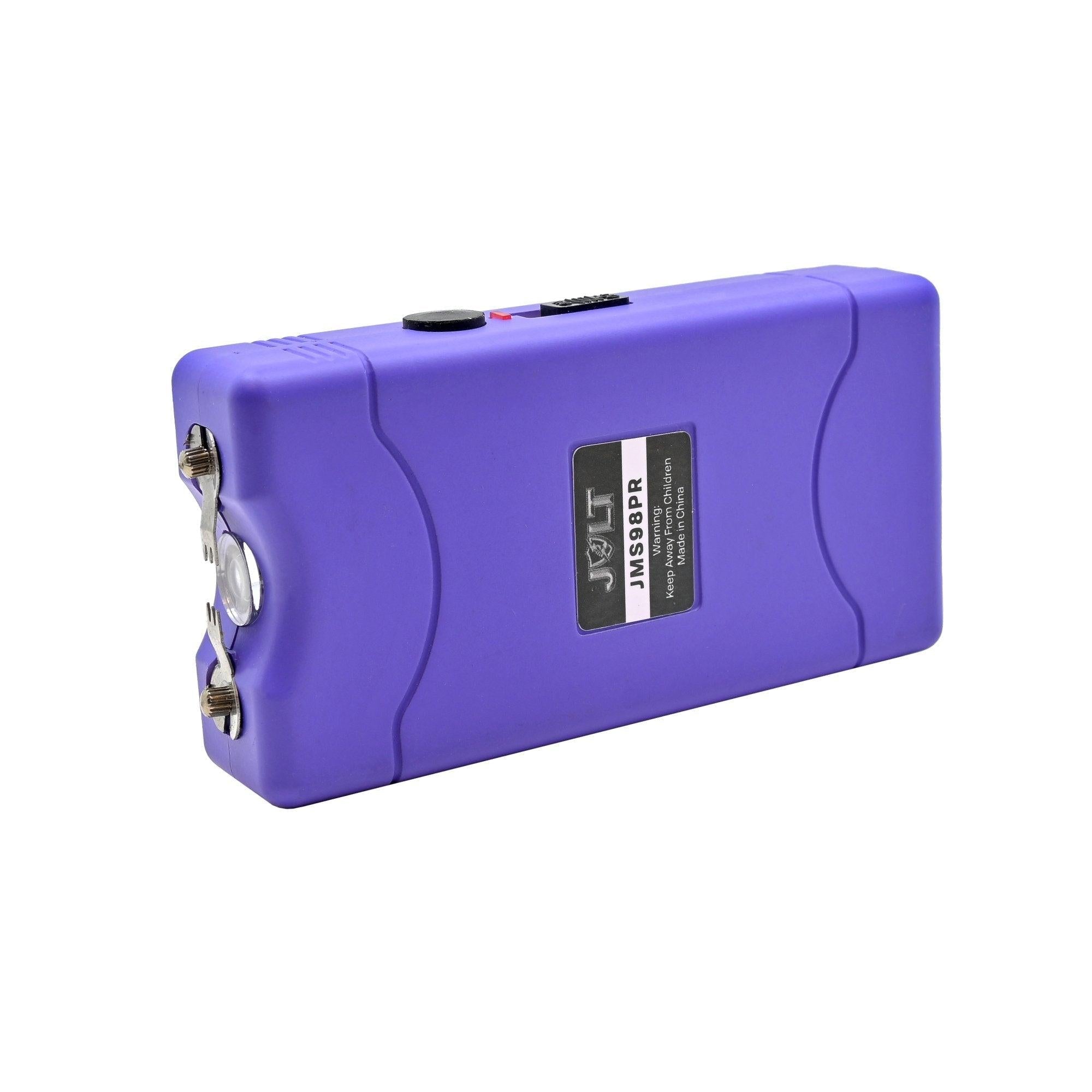 Jolt Mini 98,000,000 Volt Stun Gun with Metal Clip Purple Self Defense - Tophatter Daily Deals