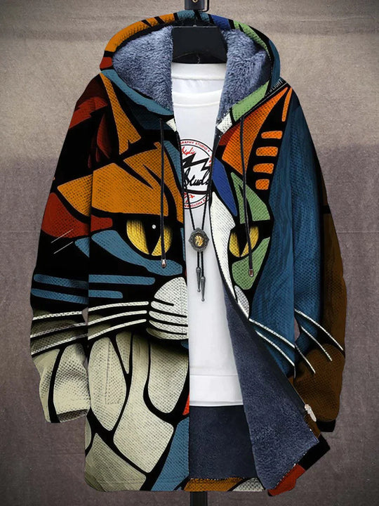 Soft Cozy Pullover - Hooded Zip, Fleece, For Cat Lovers dark blue - Tophatter Daily Deals