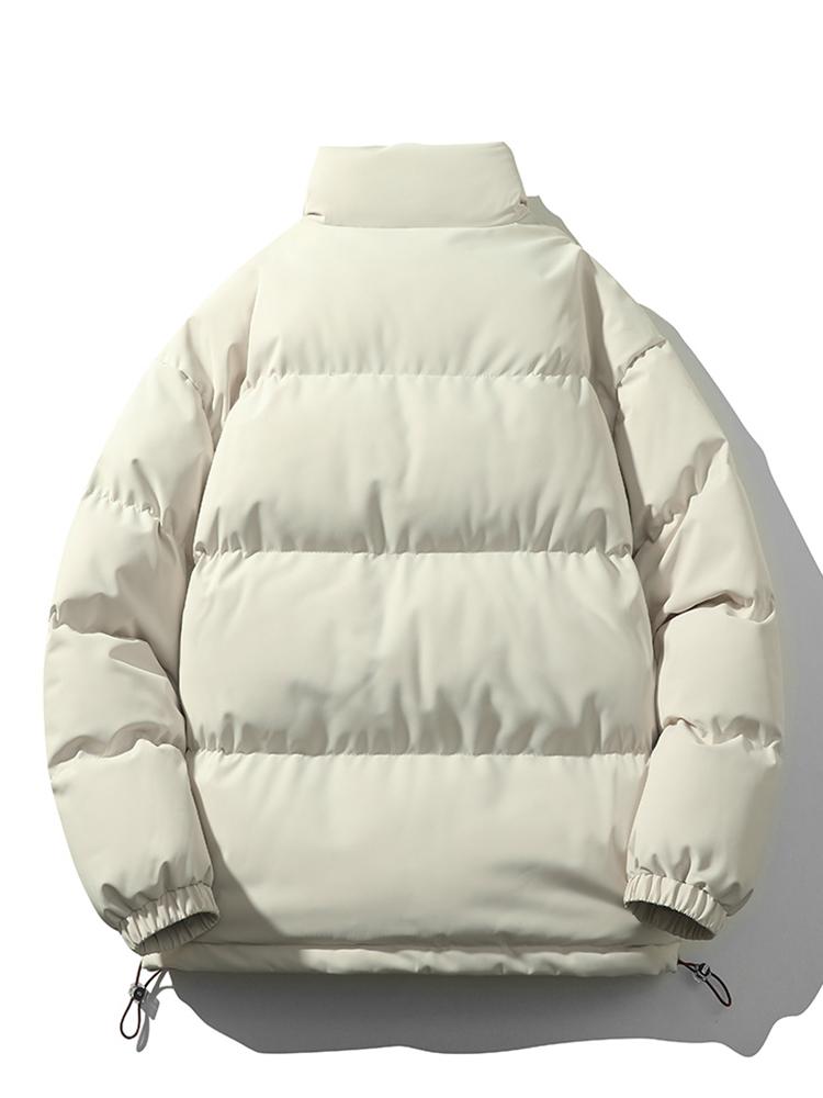 Lightweight Men's Puffer Jacket - High Collar, Polyester - Tophatter Daily Deals
