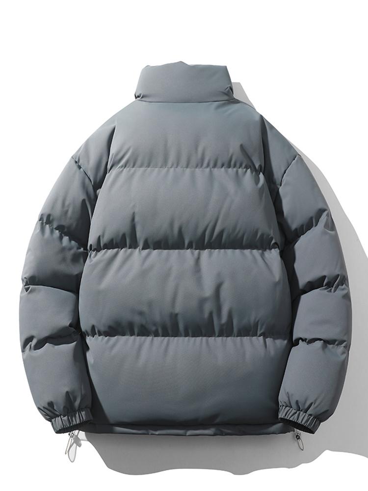 Lightweight Men's Puffer Jacket - High Collar, Polyester - Tophatter Daily Deals