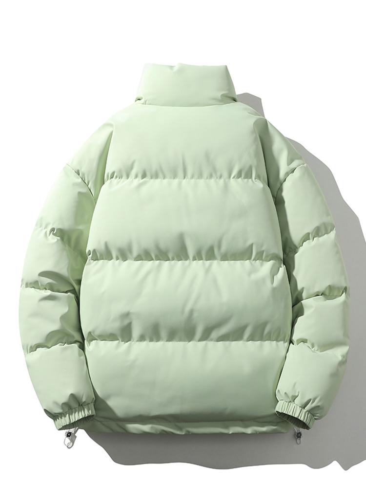 Lightweight Men's Puffer Jacket - High Collar, Polyester - Tophatter Daily Deals