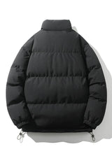 Lightweight Men's Puffer Jacket - High Collar, Polyester - Tophatter Daily Deals