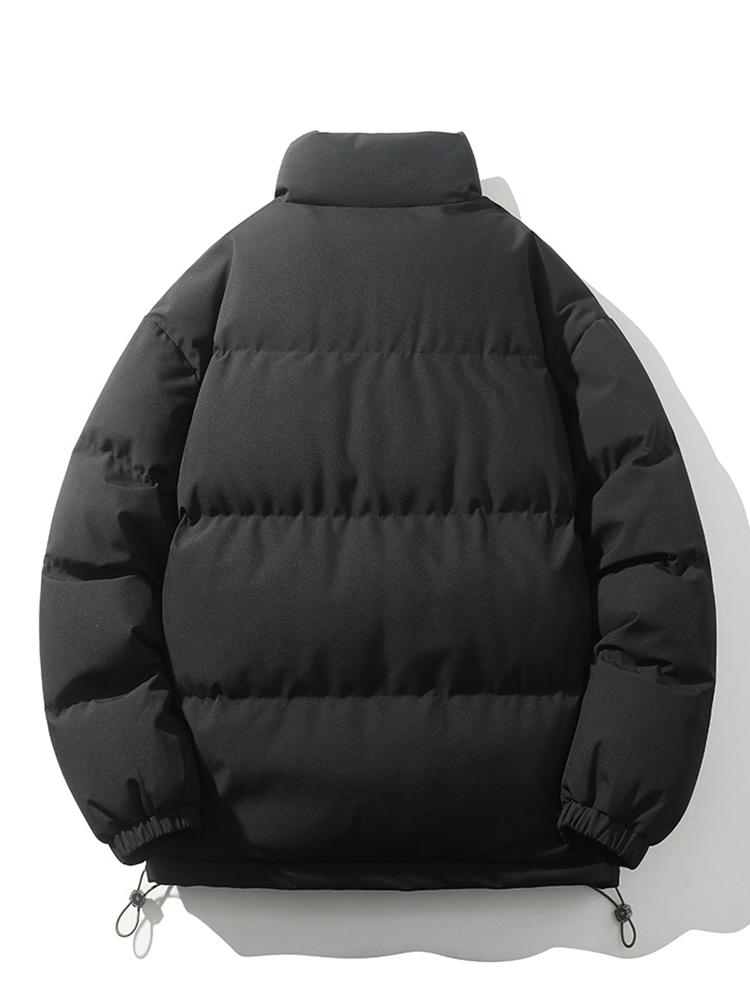 Lightweight Men's Puffer Jacket - High Collar, Polyester - Tophatter Daily Deals