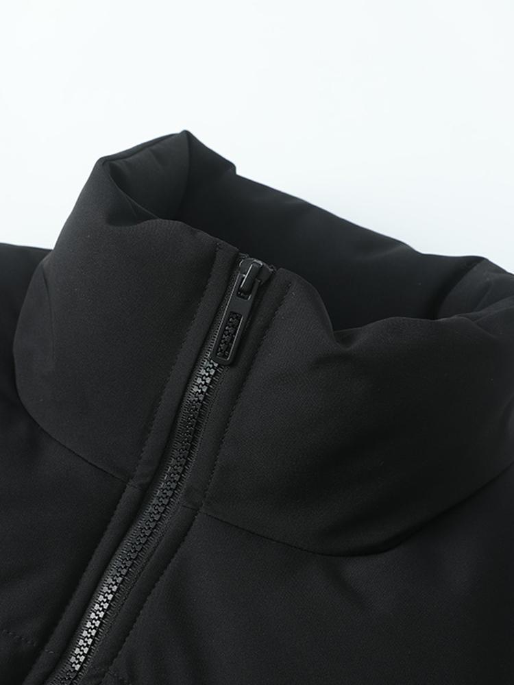 Lightweight Men's Puffer Jacket - High Collar, Polyester - Tophatter Daily Deals