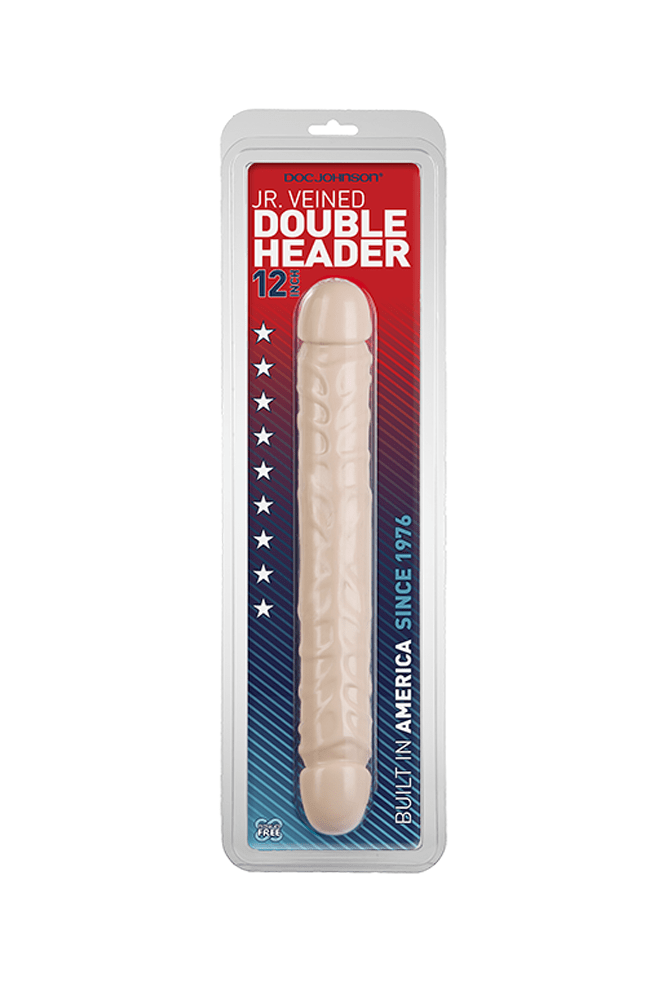 Doc Johnson - Jr. Veined Double Header 12 Inch Dildo Sex Toy - Tophatter Daily Deals
