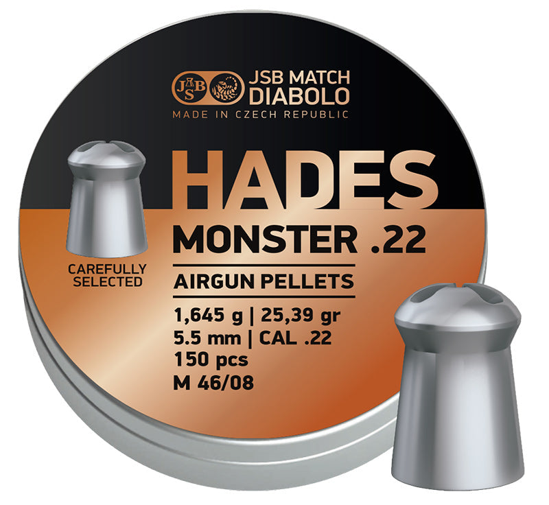 JSB .22 CAL DIABOLO HADES MONSTER 25.39GR - 150's - Tophatter's Army Deals BULLETS - Tophatter Daily Deals