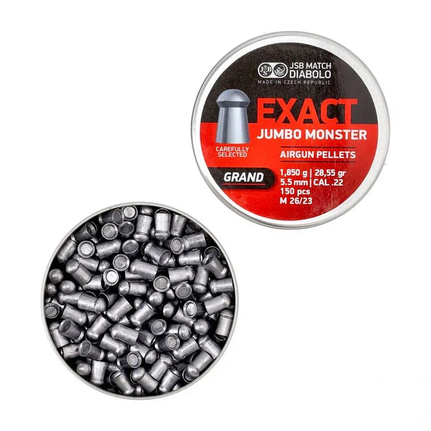 JSB .22 JUMBO MONSTER GRAND 28.55GR - 150's - Tophatter's Army Deals BULLETS - Tophatter Daily Deals