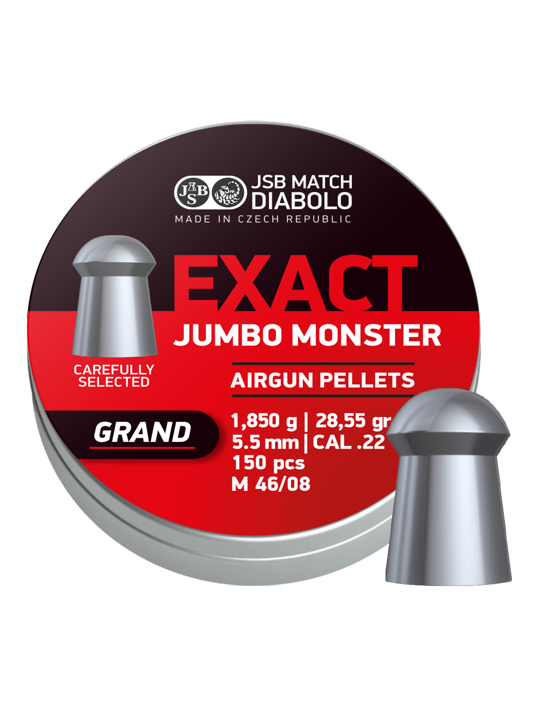JSB .22 JUMBO MONSTER GRAND 28.55GR - 150's - Tophatter's Army Deals BULLETS - Tophatter Daily Deals