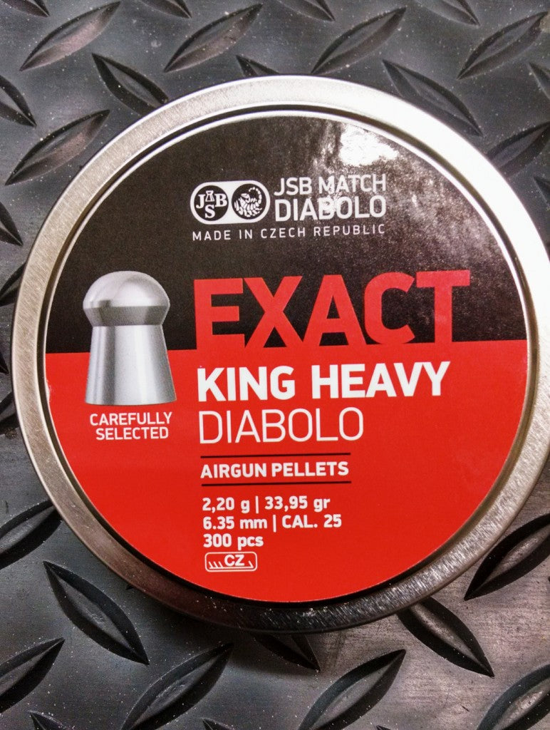 JSB .25 CAL EXACT KING HEAVY 33.95GR - 300's - Tophatter's Army Deals BULLETS - Tophatter Daily Deals
