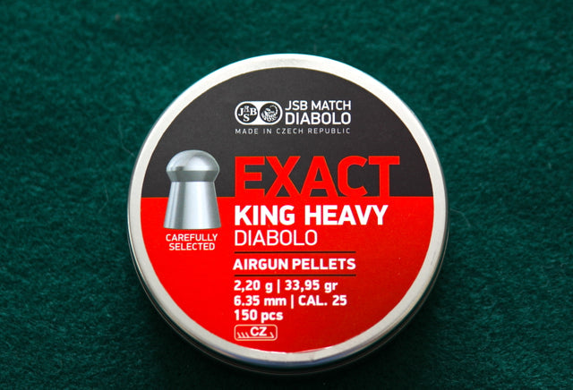 JSB .25 CAL EXACT KING HEAVY 33.95GR - 300's - Tophatter's Army Deals BULLETS - Tophatter Daily Deals