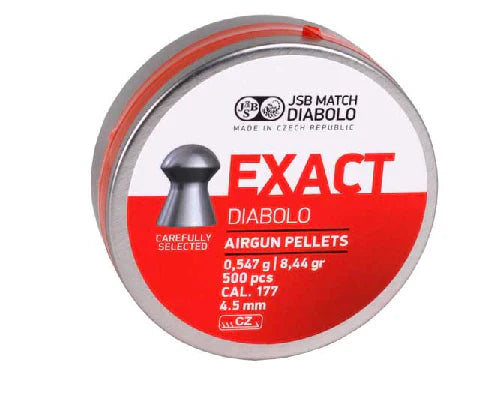 JSB EXACT DIABOLO .177 (4.53MM) 8.44GR - 500's - Tophatter's Army Deals BULLETS - Tophatter Daily Deals
