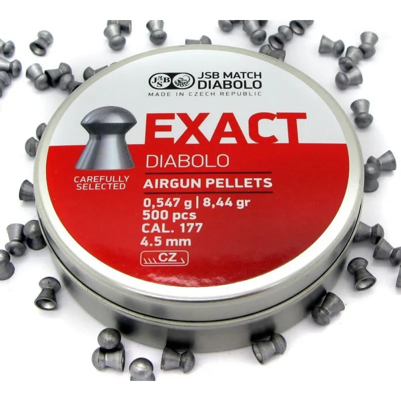 JSB EXACT DIABOLO .177 (4.53MM) 8.44GR - 500's - Tophatter's Army Deals BULLETS - Tophatter Daily Deals