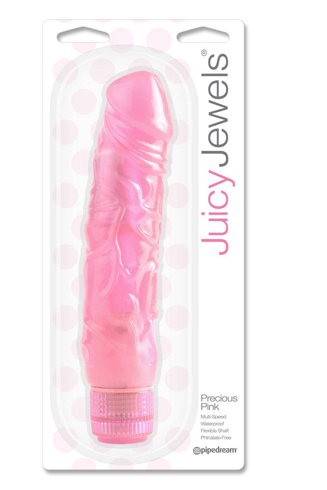 Pipedream - Juicy Jewels - Precious Pink - Realistic Jelly Vibrator - Pink Sex Toy - Tophatter Daily Deals