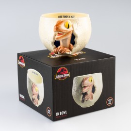 Jurassic Park - Officially Licensed Velociraptor 3D Bowl Collectible Merchandise - Tophatter Daily Deals