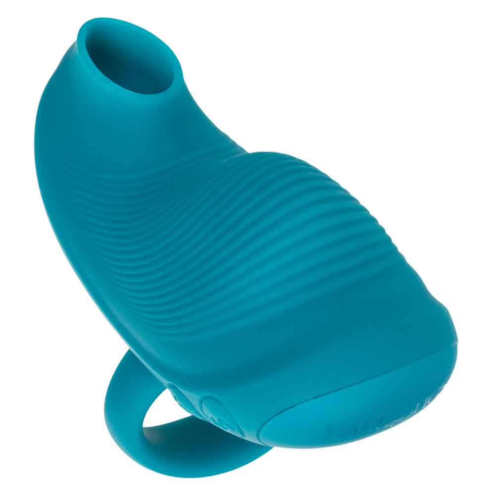 Envy™ Handheld Suction Massager in Teal Blue with 3 Suction Speeds and 7 Vibration Functions > Vibrators > Finger Vibrators - Tophatter Daily Deals