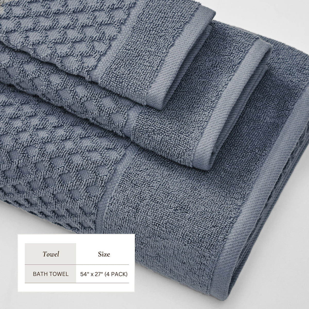 Cotton Diamond Waffle Weave Bath Towel Set - Grayson Collection Bath - Tophatter Daily Deals