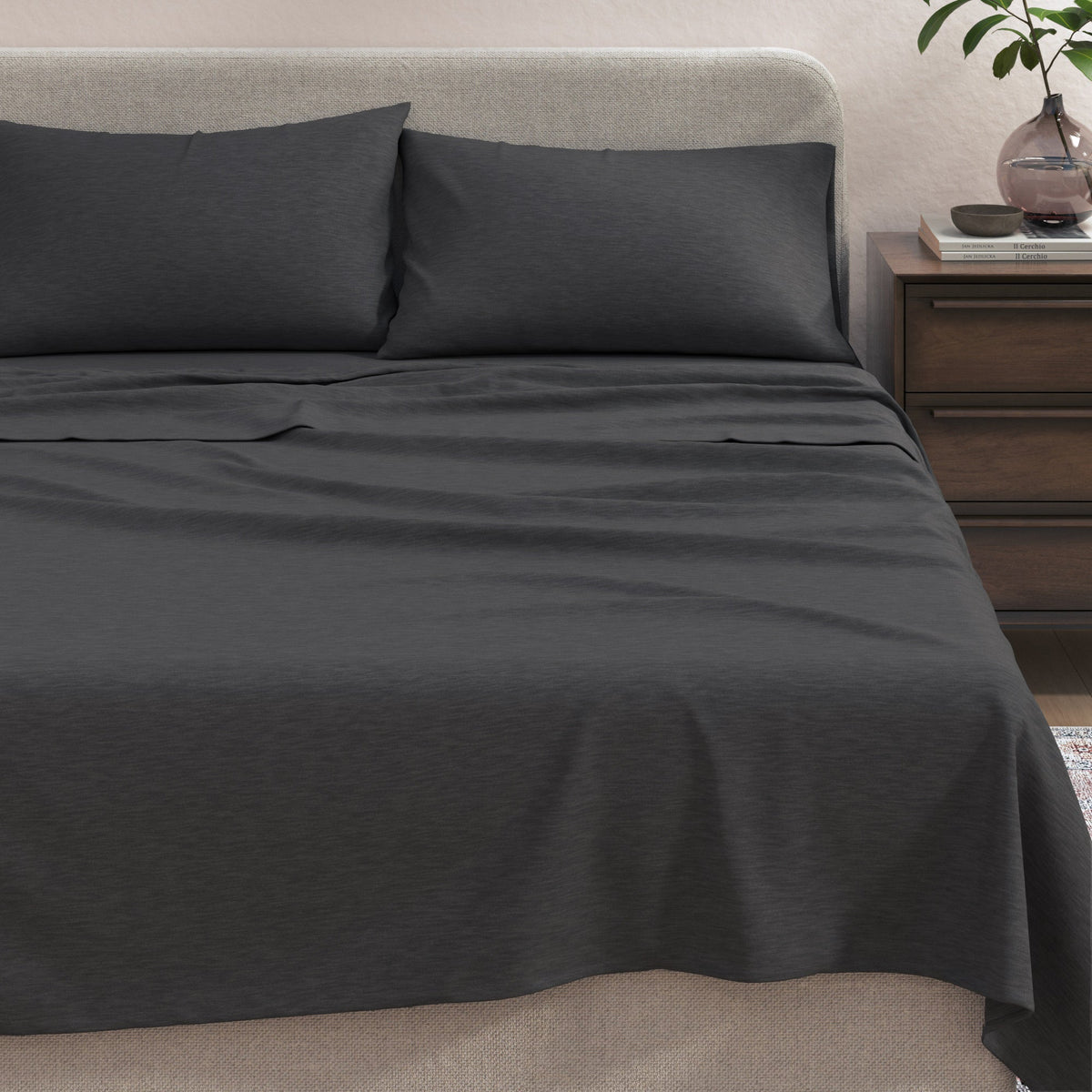 100% Organic Cotton Jersey Knit Sheets Bedding - Tophatter Daily Deals