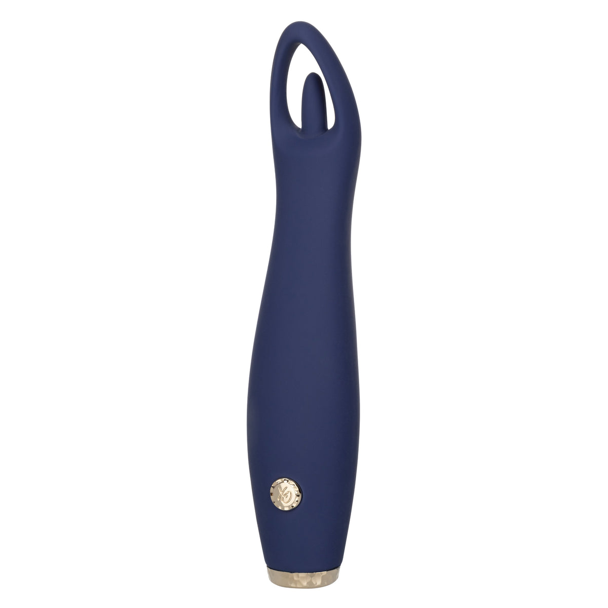 Chic Jasmine Navy Blue 6.25 Inch Dual Motor Silicone Vibrator with 10 Speeds and Rechargeable > Vibrators > Standard Vibrators - Tophatter Daily Deals