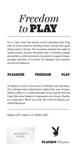 Playboy Pleasure Triple Play Vibrating Cock Ring > Cock Ring > Vibrating - Tophatter Daily Deals