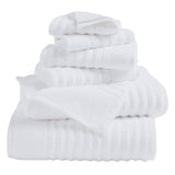 Luxury Combed Cotton Bath Towel Set - Karina Collection 6 Piece Set White Bath - Tophatter Daily Deals