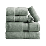 Cotton Terry Bath Towel Set - Cooper Collection 6 Piece Set Eucalyptus Bath - Tophatter Daily Deals