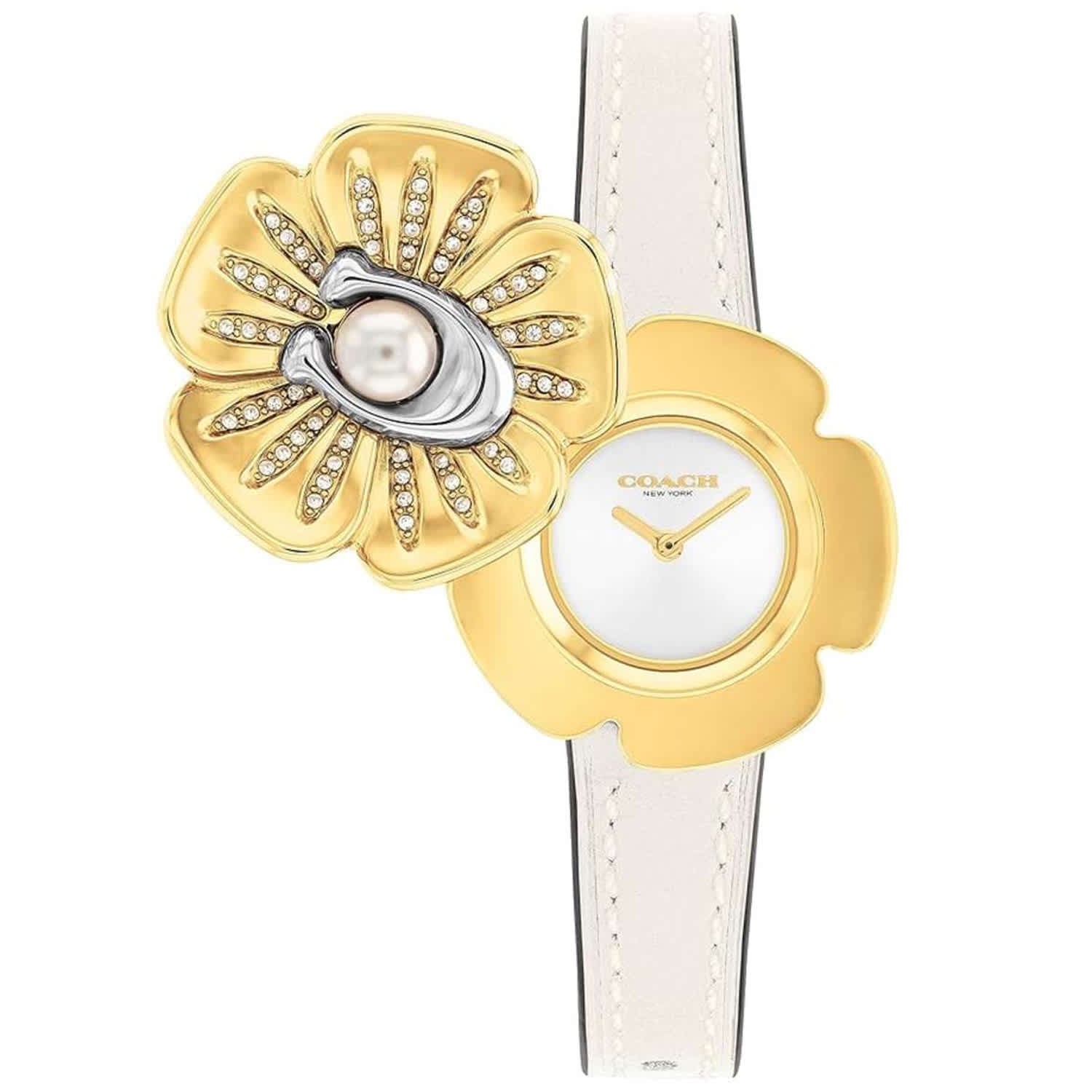 Coach Women's Tea Rose // 14504151 White Watches - Tophatter Daily Deals