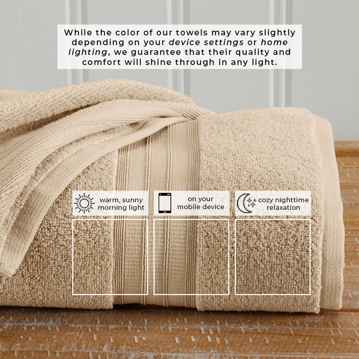 100% Cotton Premium Bath Towel Set - Chiara Collection Bath - Tophatter Daily Deals
