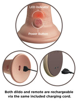 King Cock Elite 9 Inch Dual Density Silicone Vibrating Dildo With Remote > Vibrators > Realistic Vibrators - Tophatter Daily Deals