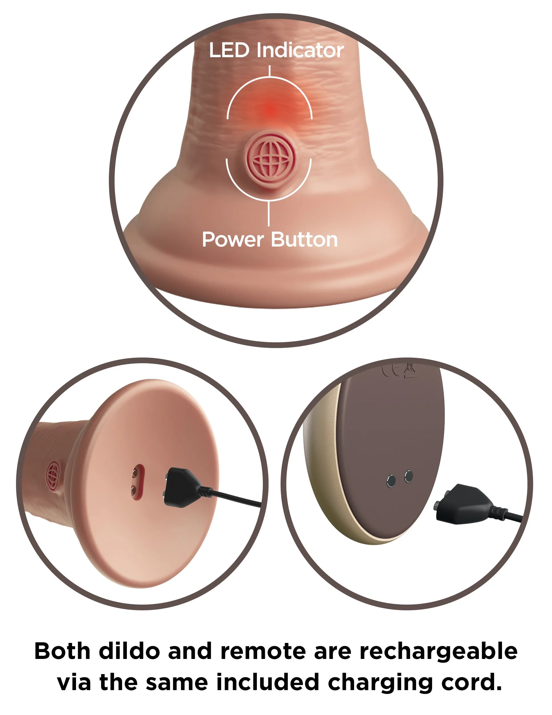 King Cock Elite 9 Inch Dual Density Silicone Vibrating Dildo With Remote > Vibrators > Realistic Vibrators - Tophatter Daily Deals