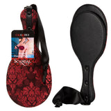 Scandal Round Double Paddle Red and Black Plush Dual Layer Paddle > Bondage Gear > Paddles - Tophatter Daily Deals