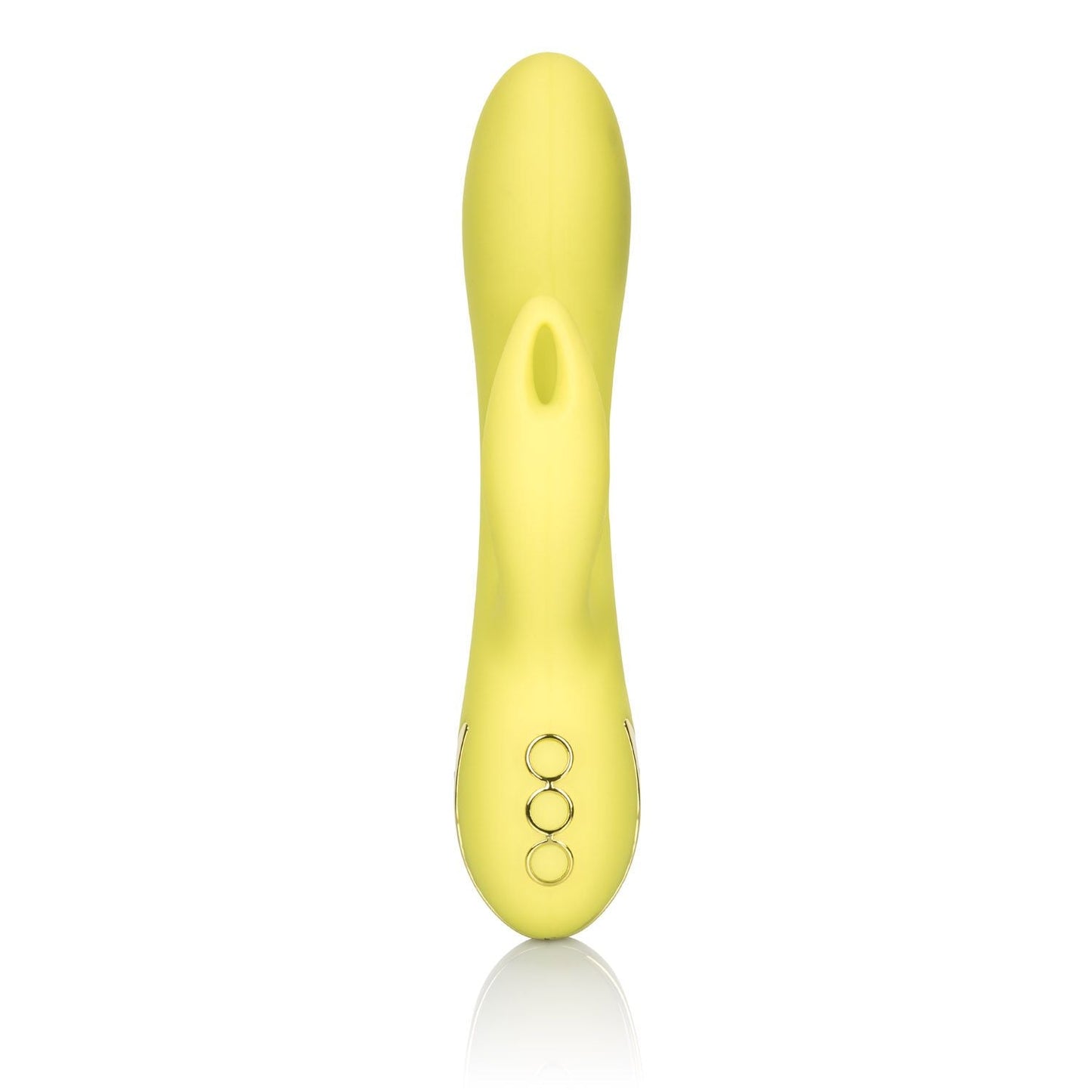 California Dreaming Venice Vixen Yellow Silicone Massager with 10 Vibration Functions and Waterproof Design > Vibrators > Ladies > Rabbit - Tophatter Daily Deals