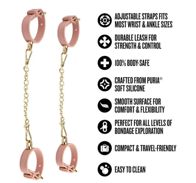 Temptasia Ardor Wrist and Ankle Restraints – Body-Safe Silicone Restraint Set > Bondage Gear > Restraints - Tophatter Daily Deals