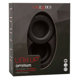 Link Up Optimum Black Dual-Density Silicone Vibrating Enhancer and Ultra-Soft Textured Support Ring > Cock Ring > Vibrating - Tophatter Daily Deals