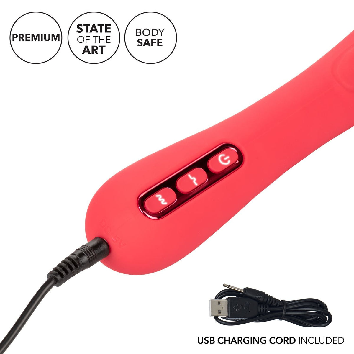 Throb Thumper Red Premium Silicone Massager with Dual Thumping Pads and 3-Speed Vibration > Vibrators > Standard Vibrators - Tophatter Daily Deals
