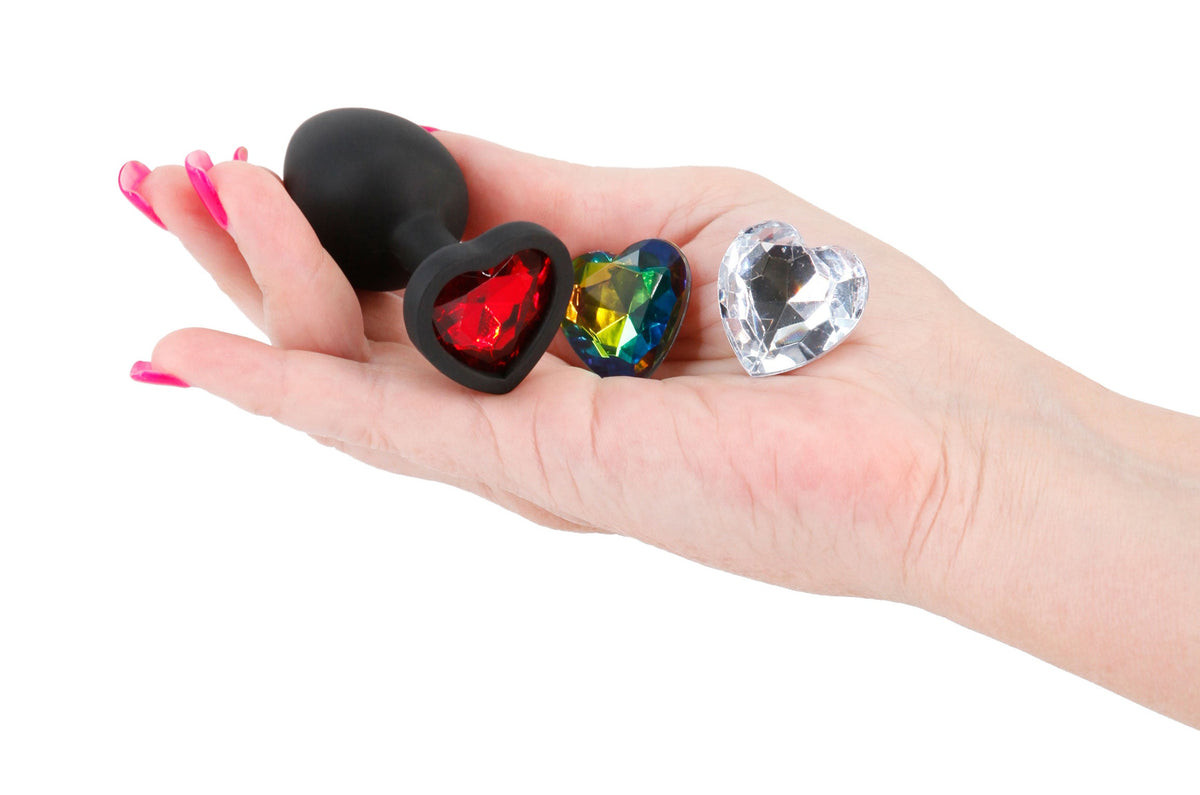 Glams Xchange Heart Small (Interchangeable Heart Gems) – Small Silicone Butt Plug > Anal Range > Jewel Butt Plugs - Tophatter Daily Deals