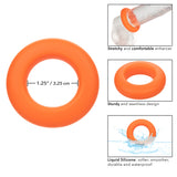 Alpha Liquid Silicone Prolong Large Ring Orange 1.25 Inch Diameter Stretchy Comfortable Durable > Cock Ring > Single - Tophatter Daily Deals